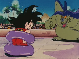 Sangoku contre le dragon volant