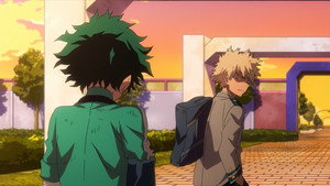 Katsuki sur la ligne de départ