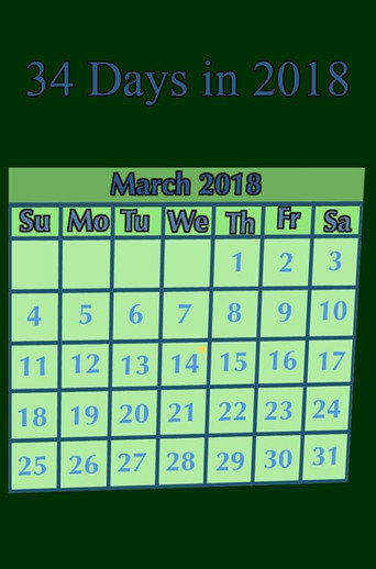 34 Days in 2018