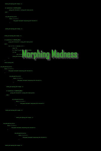 Morphing Madness