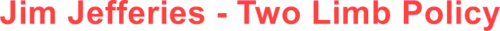 Jim Jefferies: Two Limb Policy logo