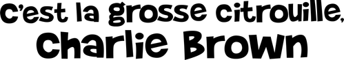 C’est la grosse citrouille, Charlie Brown logo