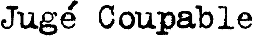 Jugé coupable logo