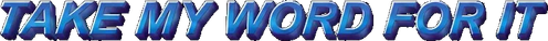 Take My Word For It logo