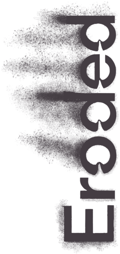 Eroded logo