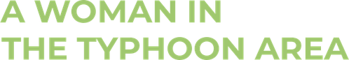 A Woman in the Typhoon Area logo