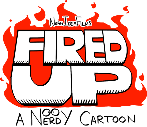 Fired Up: A Nerdy Cartoon logo