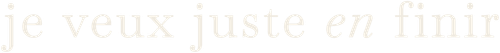 Je veux juste en finir logo