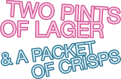 Two Pints of Lager and a Packet of Crisps logo