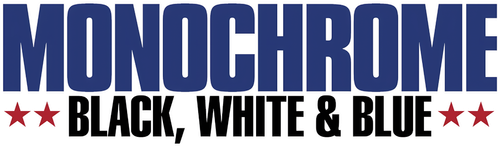 Monochrome: Black, White & Blue logo