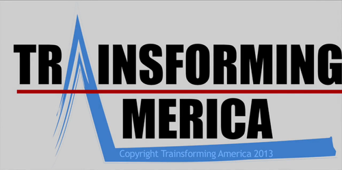 Trainsforming America logo