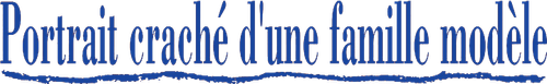 Portrait craché d'une famille modèle logo
